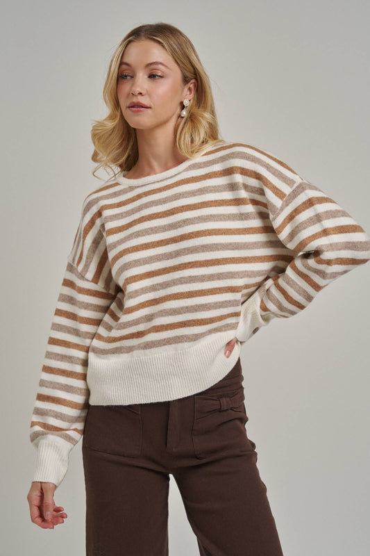 Striped Drop Shoulder Sweater