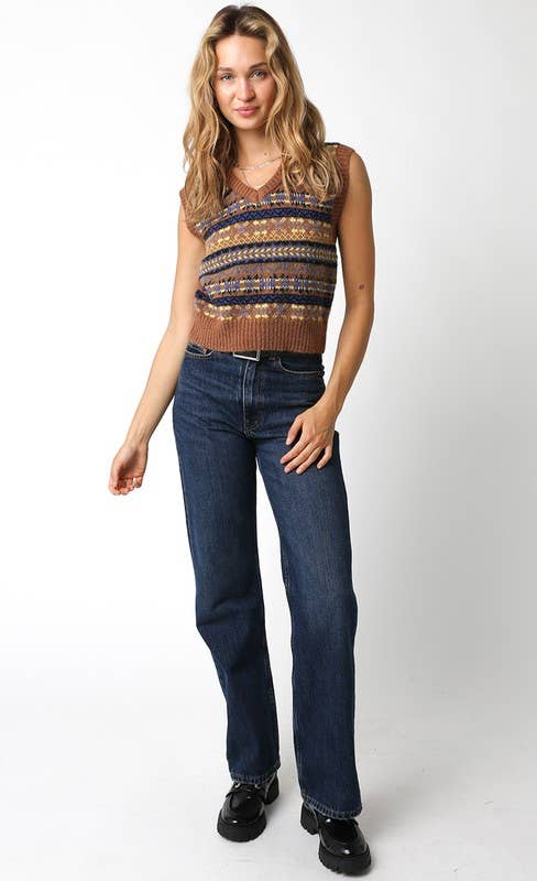 V-Neck Sweater Vest Top