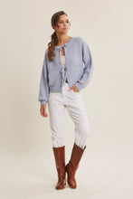 Load image into Gallery viewer, Brushed Fabric Three Bow Cardigan Sweater
