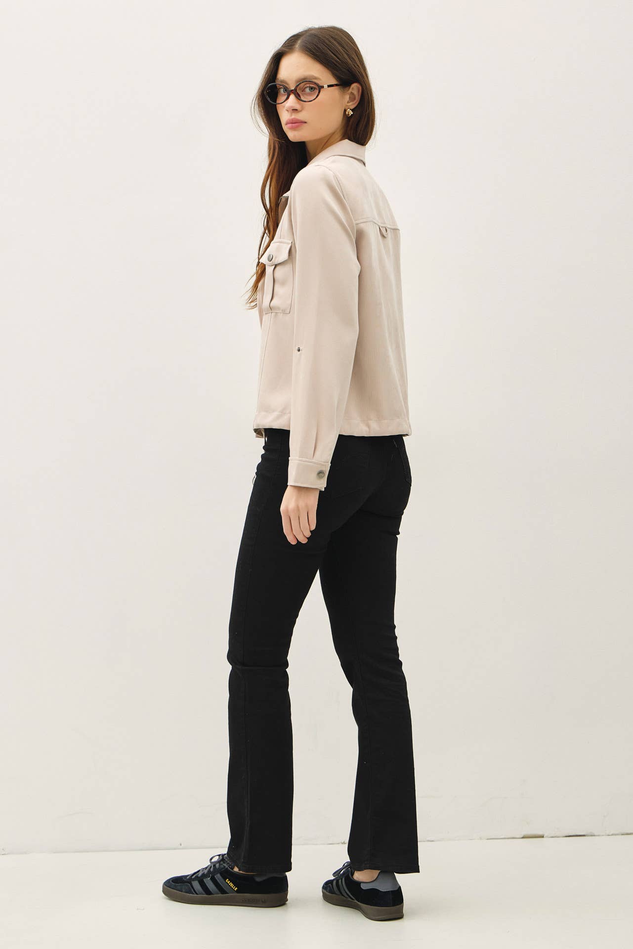 Cropped Utility Safari Jacket