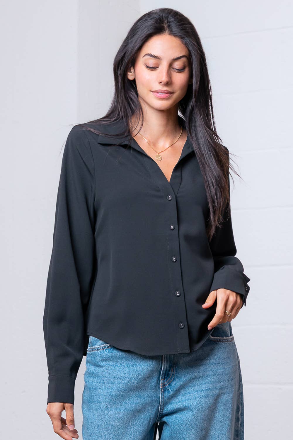 V-neck blouse
