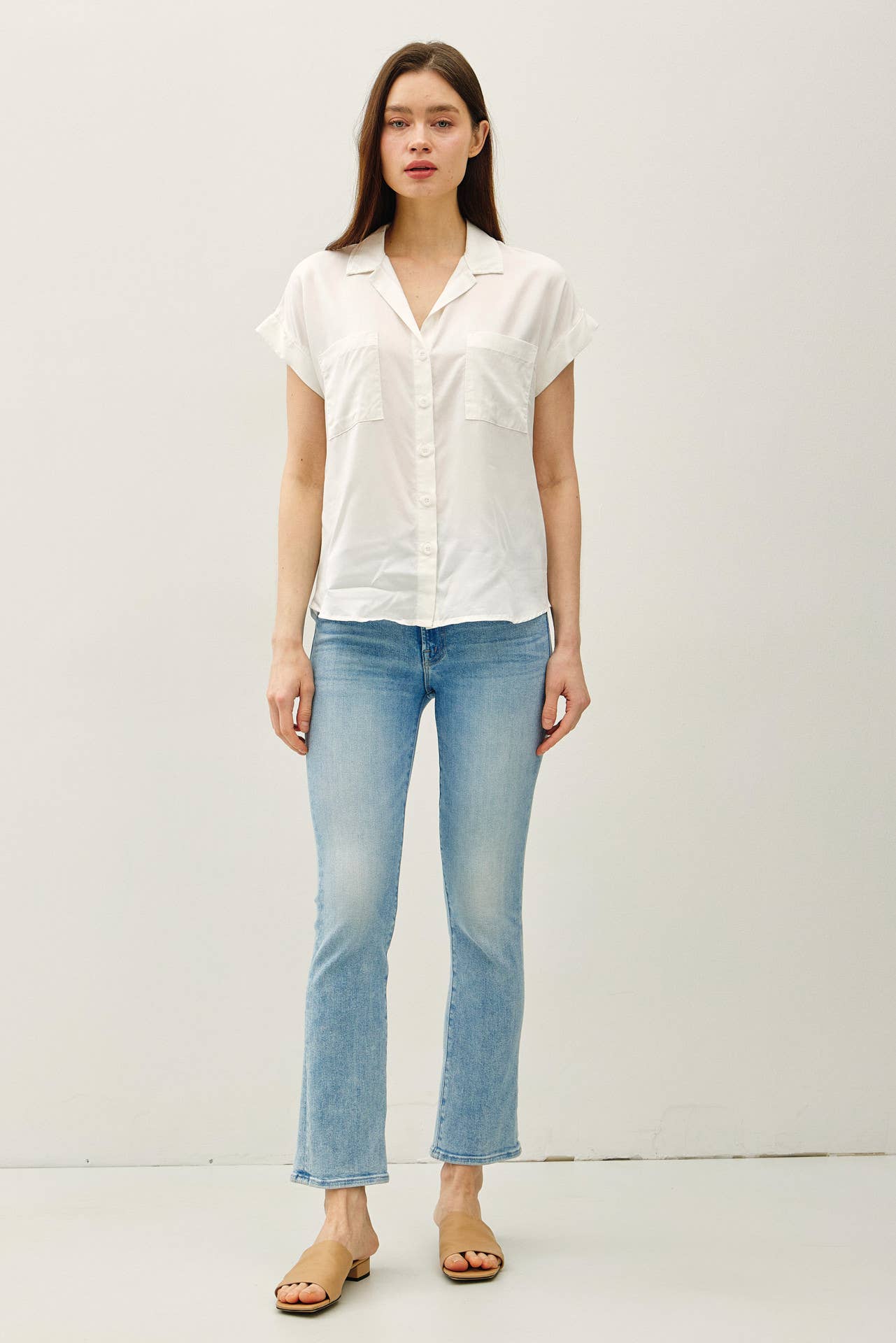 Dolman Short Sleeve Pocket Top