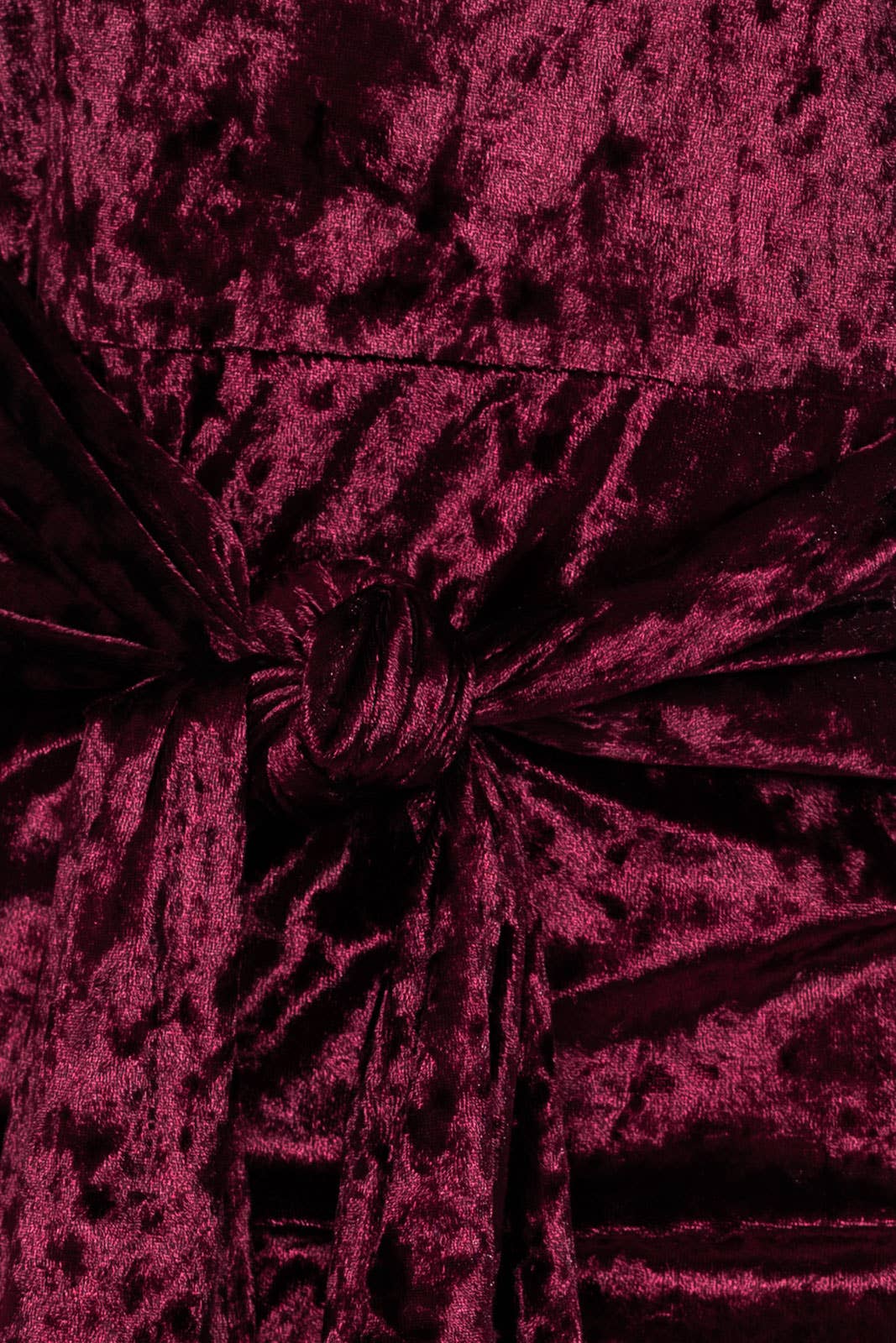 Sleeveless Halter Neck Waist Tie Velvet Dress