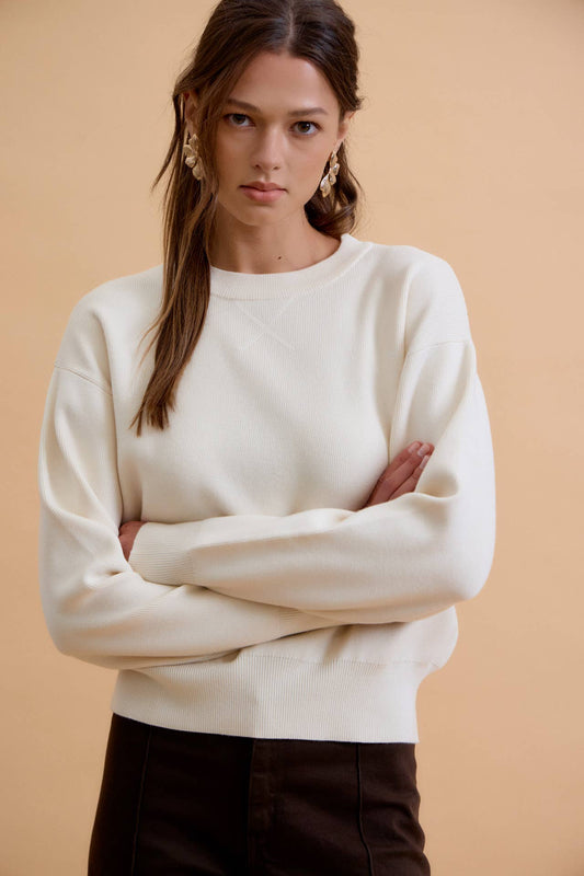 Boyfriend Fit Pullover Sweater