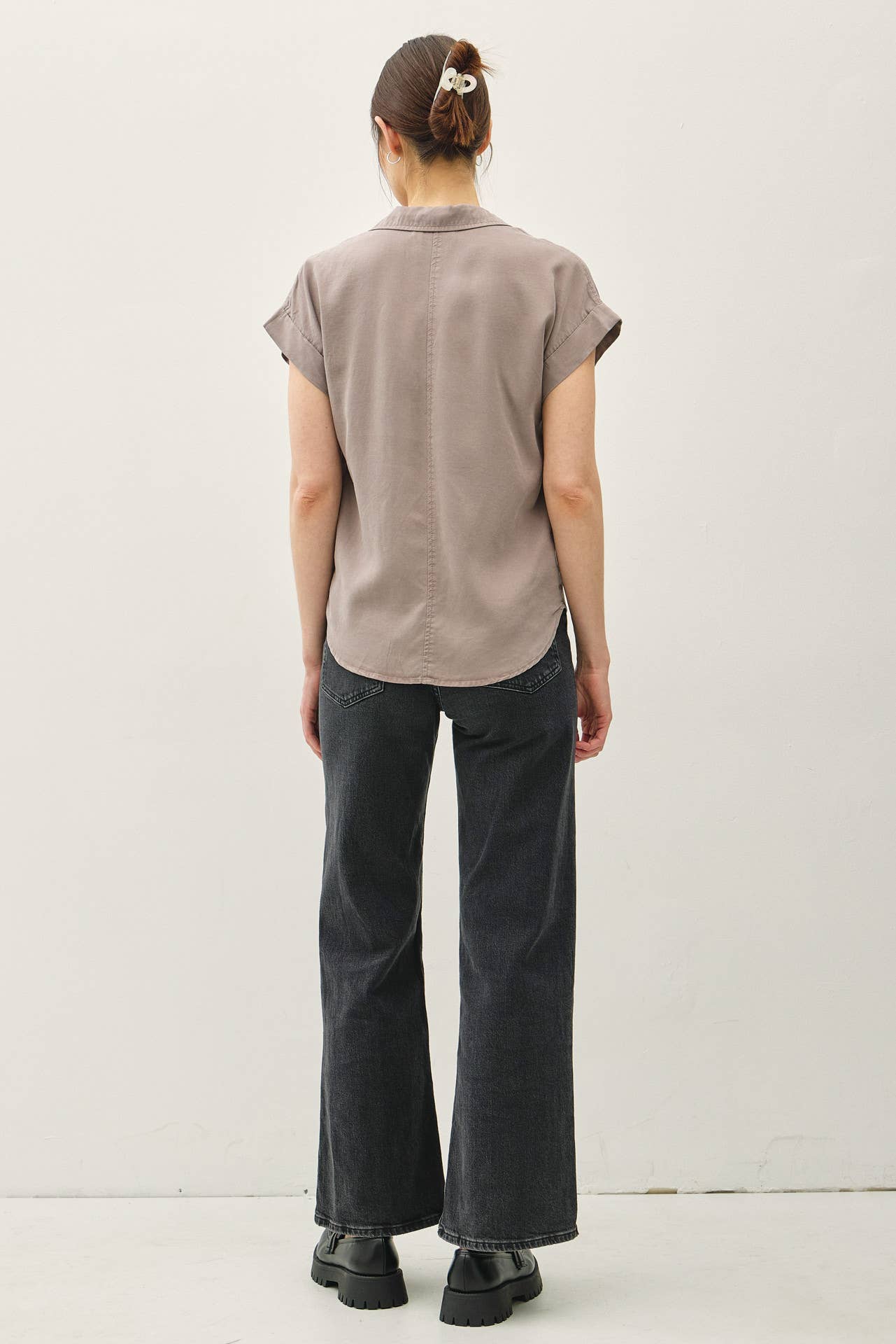 Dolman Short Sleeve Pocket Top