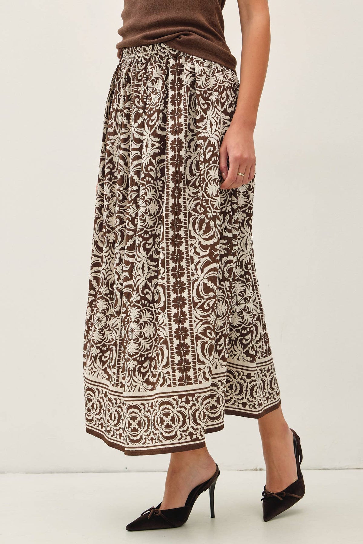 Panel Print Maxi Skirt