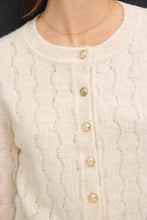 Load image into Gallery viewer, Crochet Knit Button Front Cardigan
