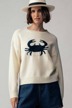 Load image into Gallery viewer, Crab Graphic Relaxed Knit Sweater
