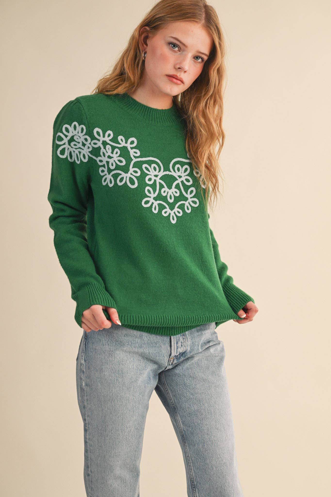 Applique Design Sweater
