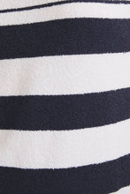 Load image into Gallery viewer, Crew Neck Wide Shoulder Striped Knit Top
