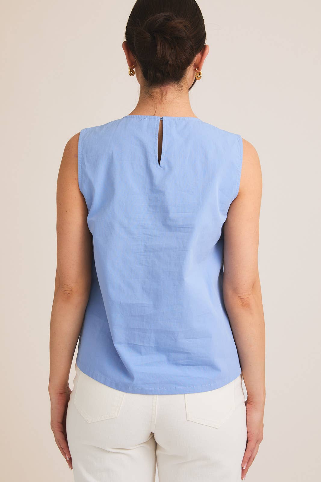 Sleeveless Pleated Top