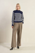 Load image into Gallery viewer, Button Shoulder Striped Sweater
