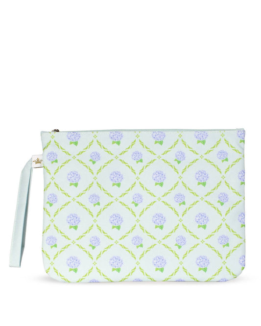 Hydrangea Trellis Wet/Dry Bag- Blue/Green