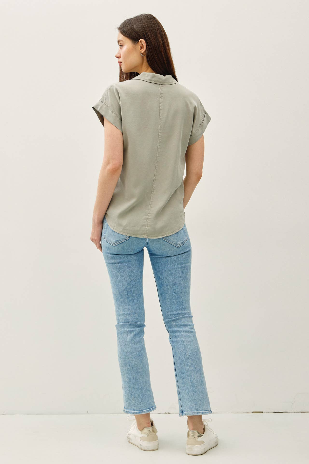 Dolman Short Sleeve Pocket Top