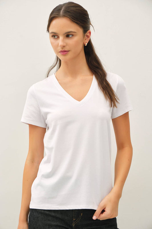 Cotton V-Neck Top