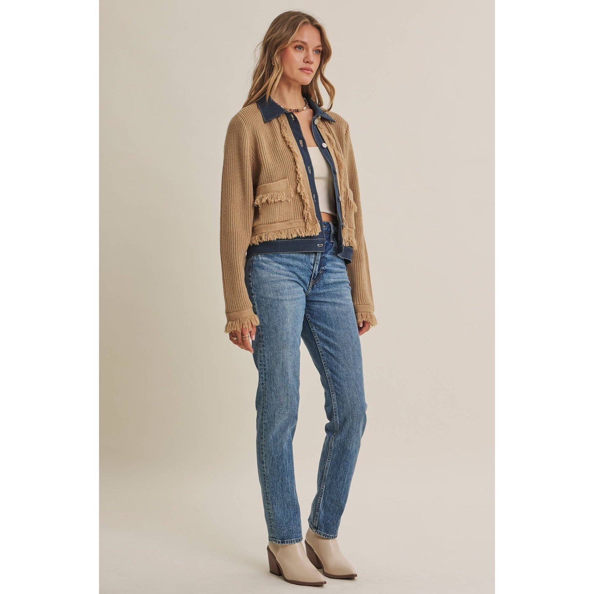 Fringe Cardigan Sweater Jacket