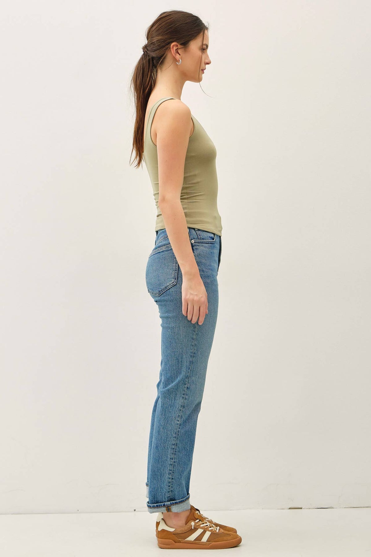 Basic Scoop Neck Jersey Tank Top