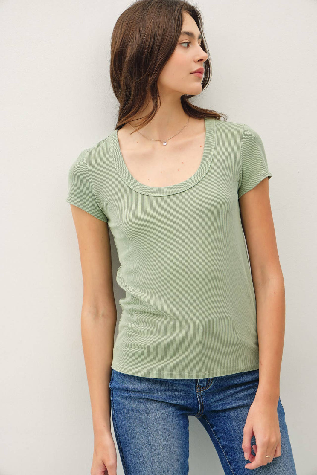 Scoop Neck Slim Fit Top