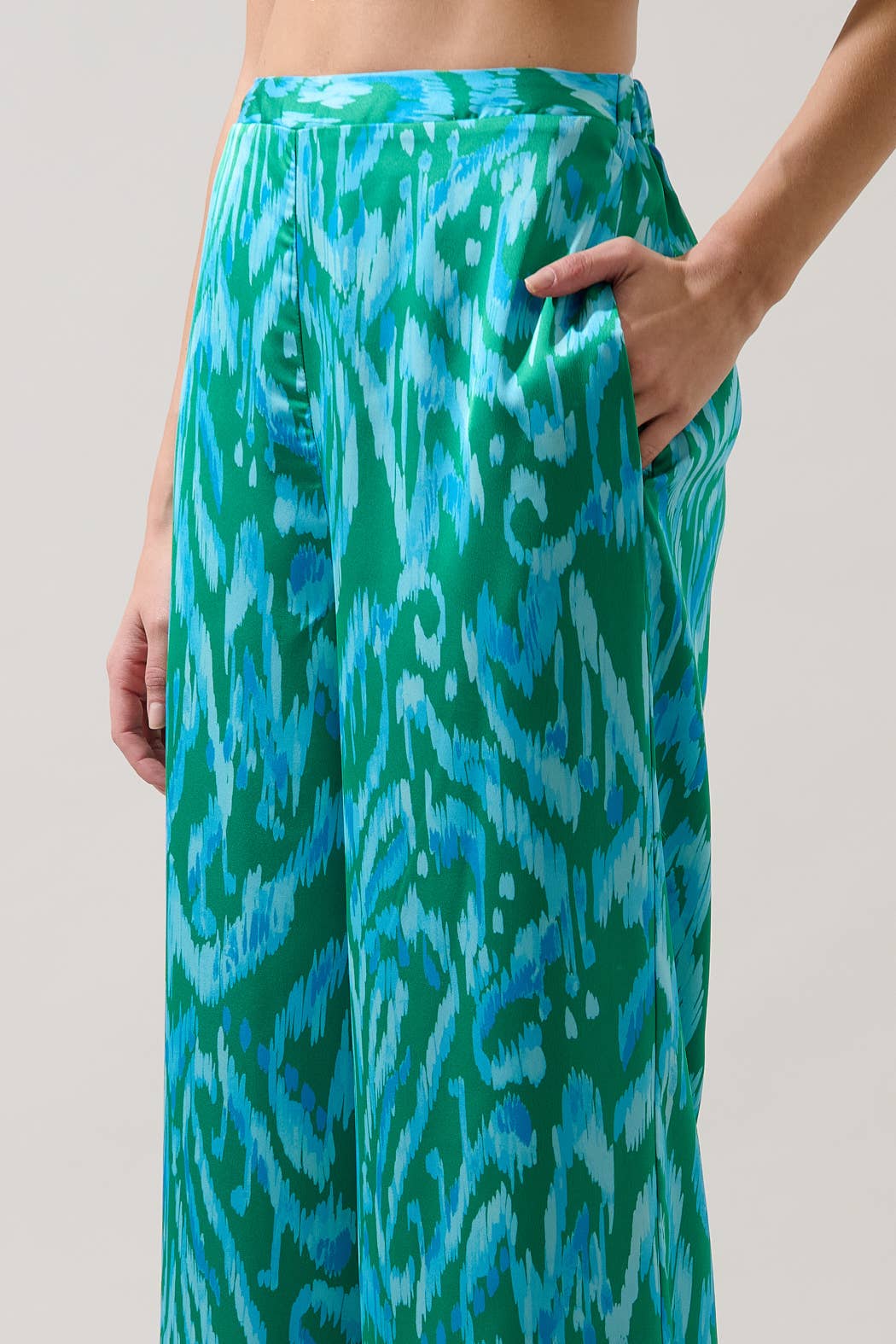 Abstract Wide Leg Pants