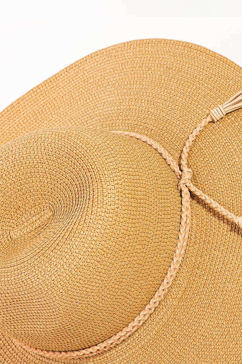 Straw Braided Rope Strap Sun Hat