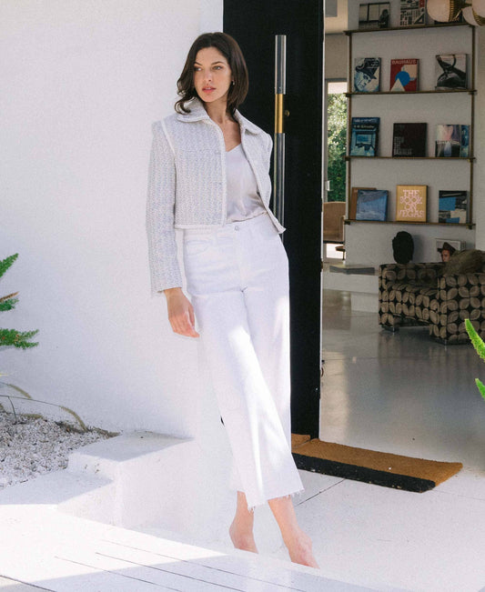 Olivia High Rise Crop Wide Leg Jeans