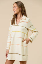 Load image into Gallery viewer, Long Sleeve Ric Rac Trim Shirt Dress

