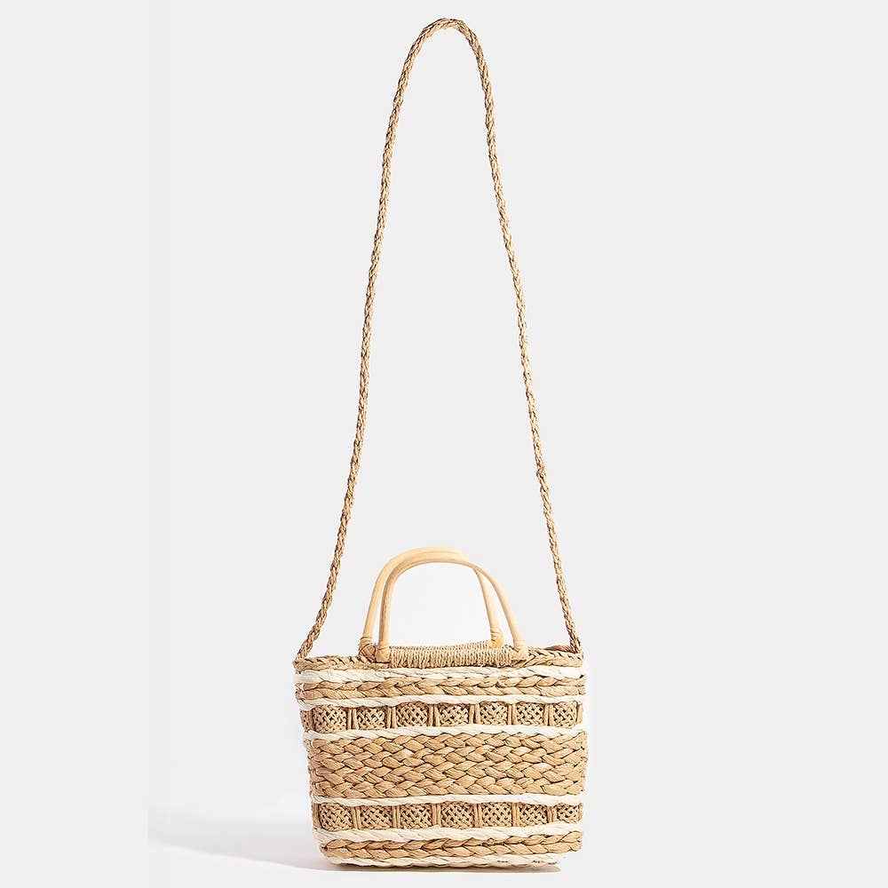 Intricate Basket Weave Square Hand Bag