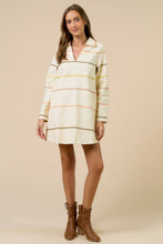 Load image into Gallery viewer, Long Sleeve Ric Rac Trim Shirt Dress
