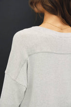 Load image into Gallery viewer, Raised Hems Long Sleeve Top
