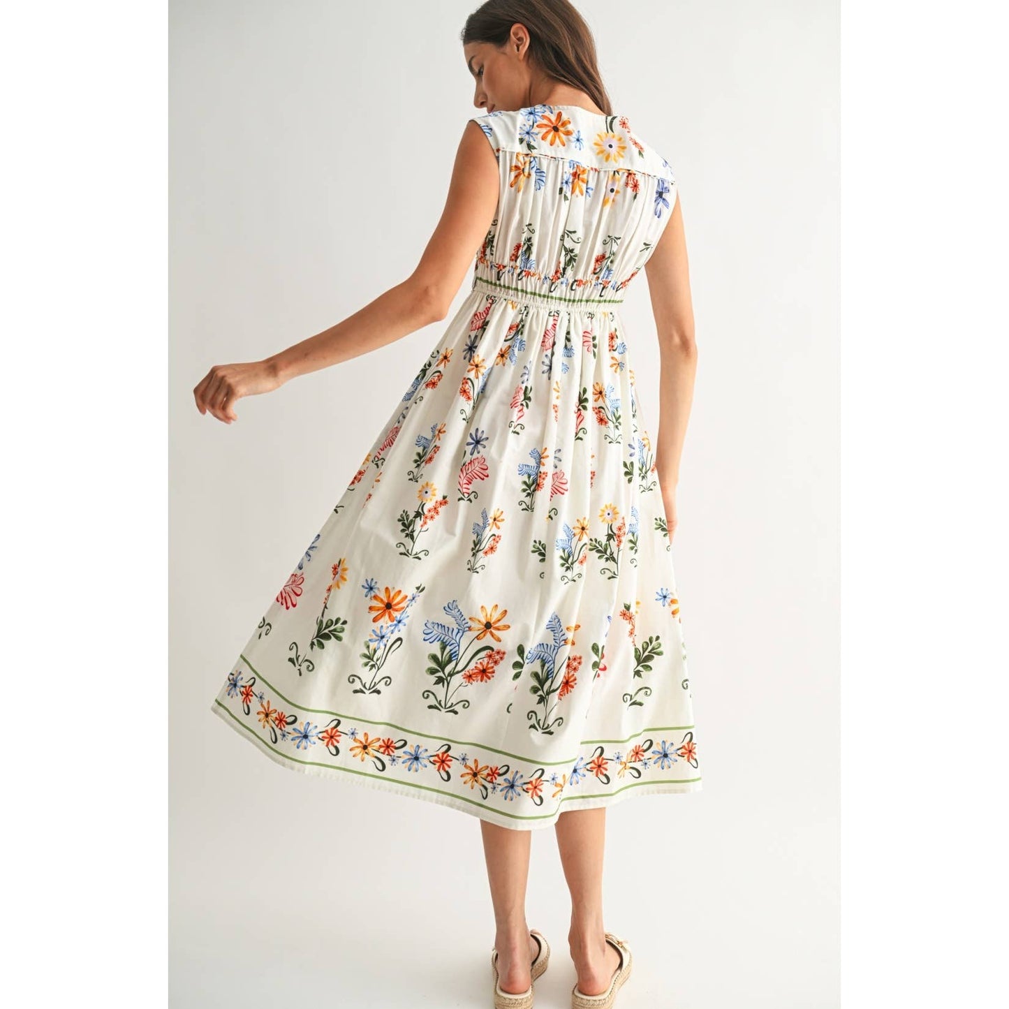 Tie Front Floral Maxi Dress