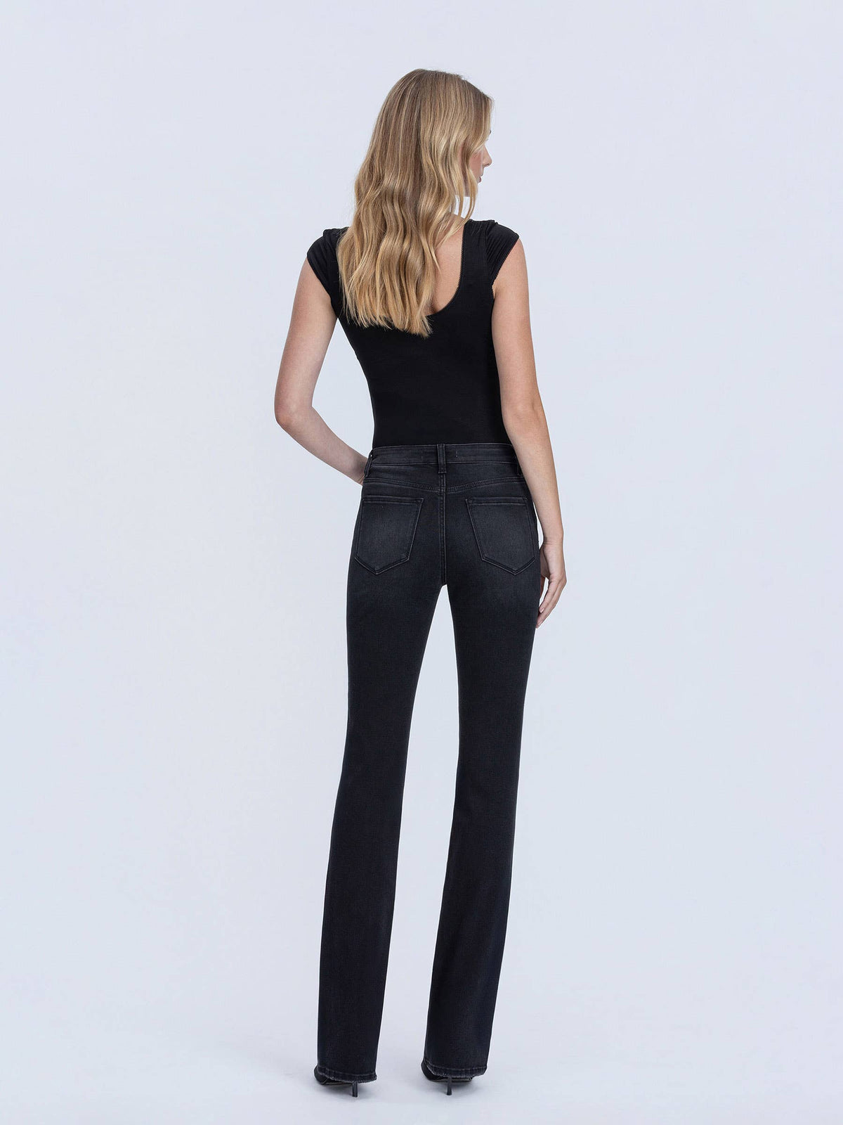 High Rise Full Length Bootcut Jeans