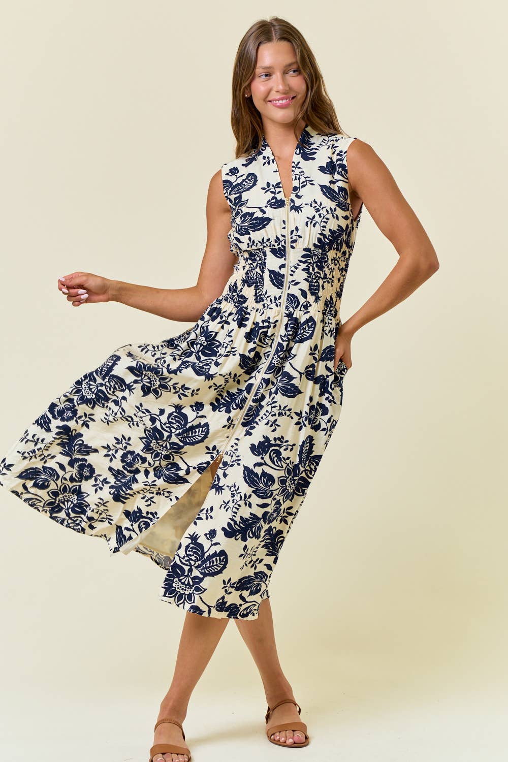 Paisley Smocked Waist Dress