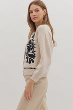 Load image into Gallery viewer, Embroidered Front Button Down Cardigan Sweater
