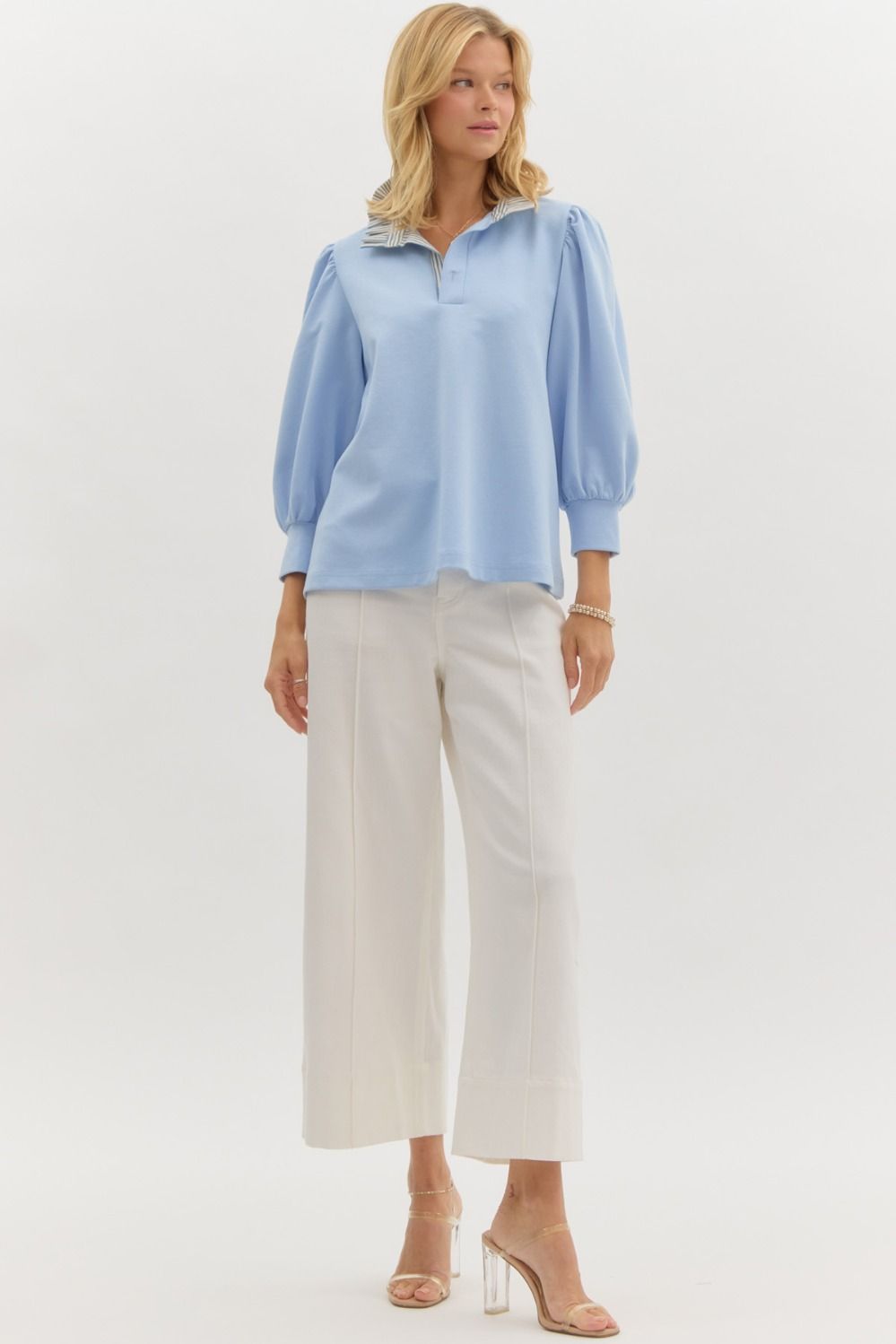 Balloon Sleeve Popover Top