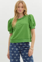 Load image into Gallery viewer, Braided Short Puff Sleeve Top
