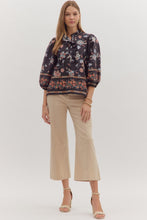 Load image into Gallery viewer, Ruffled Split Neck Floral Top
