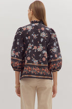 Load image into Gallery viewer, Ruffled Split Neck Floral Top
