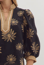Load image into Gallery viewer, Botanical Embroidery Puff Sleeve Top
