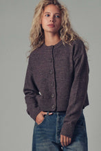 Load image into Gallery viewer, Relaxed Wool Blend Button-Up Cardigan
