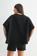 Load image into Gallery viewer, Dolman Short Sleeve Sweatshirt Top

