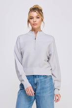 Load image into Gallery viewer, Dolman Half Zip Textured Sweater

