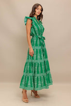 Load image into Gallery viewer, Sash Tie Ruffle Midi Dress
