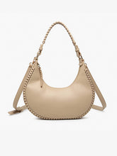 Load image into Gallery viewer, Aria Whipstitch Crescent Shoulder Bag
