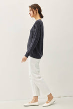 Load image into Gallery viewer, V-Neck Cotton Slub Sweater
