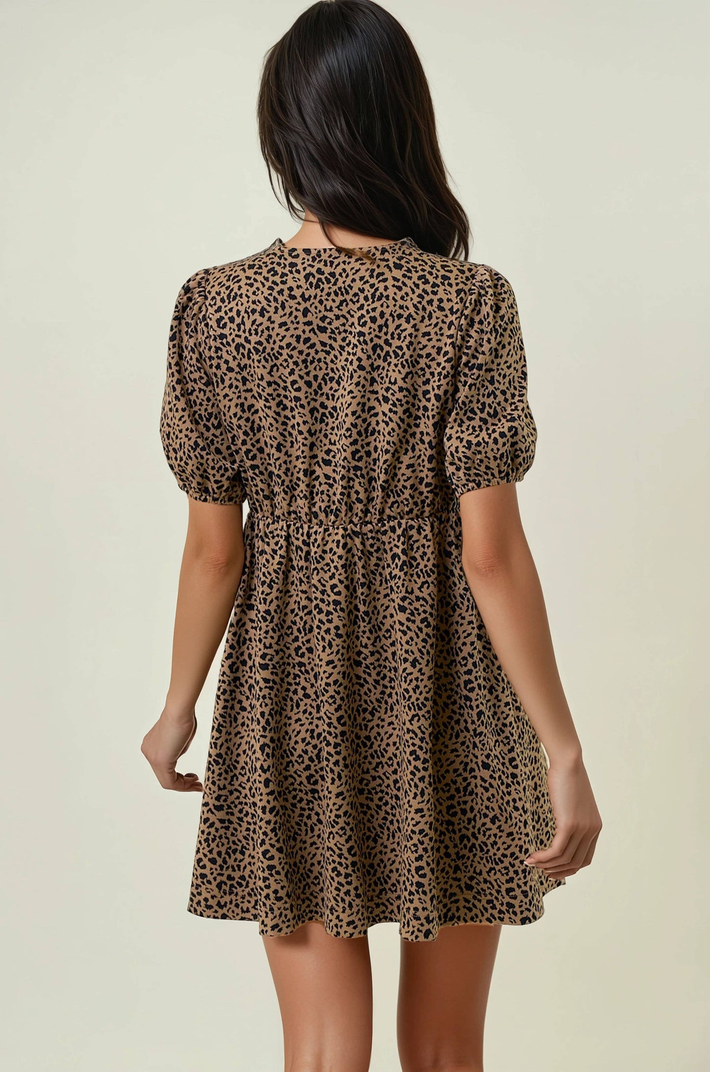 Triple Bow Front Animal Print Dress