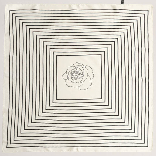 Silky Rose Print Scarf