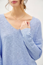Load image into Gallery viewer, V-Neck Cotton Slub Sweater
