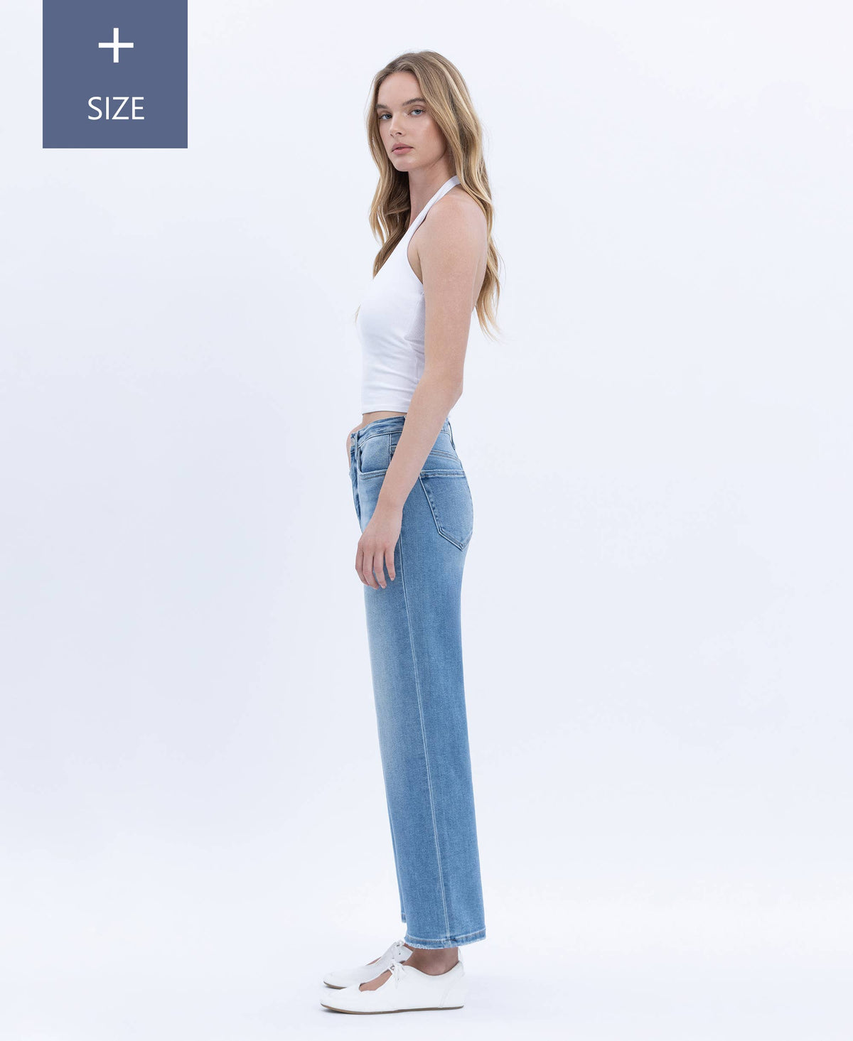 TC High Rise Wide Leg Jeans- Plus