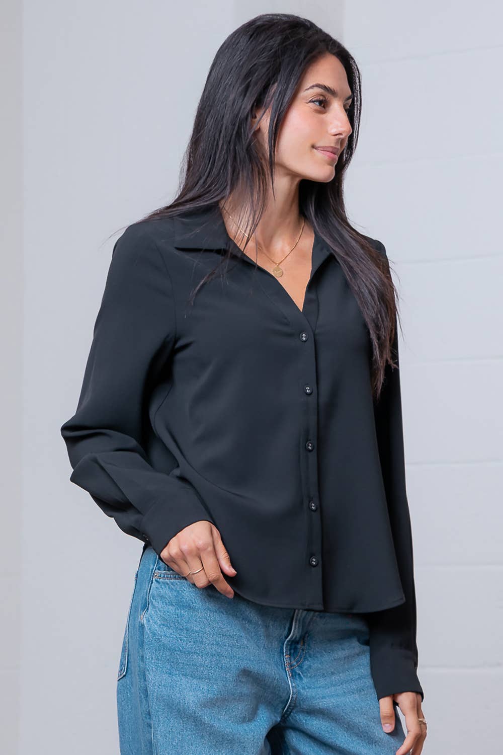 V-neck blouse