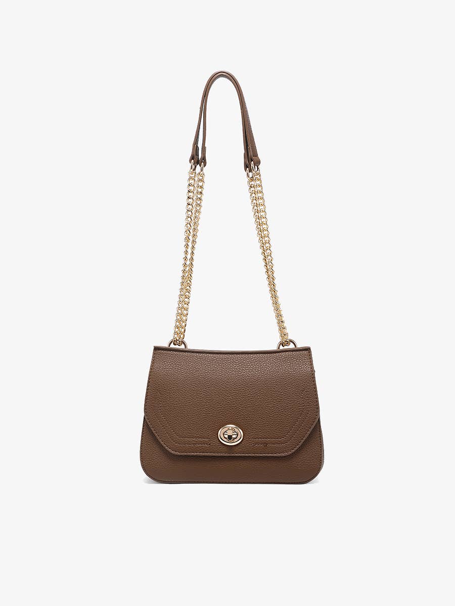 Lottie Twist Lock Crossbody Bag with Chain Strap